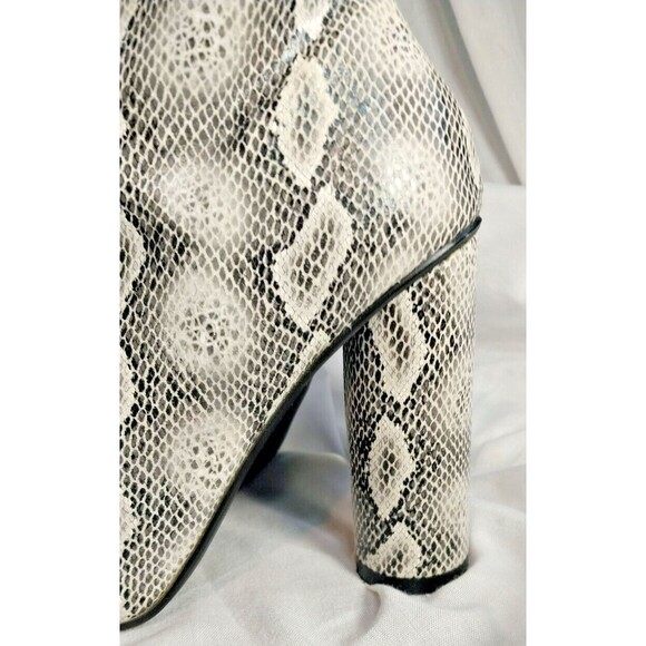 Cape Robbin Snake Reptile Print High Round Heel Shoes Booties Boots Women's 9M - Picture 5 of 13